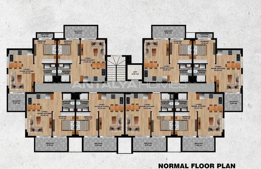 آپارتمان های آلانیا در یک پروژه با ویژگی های غنی در آوسالار 23