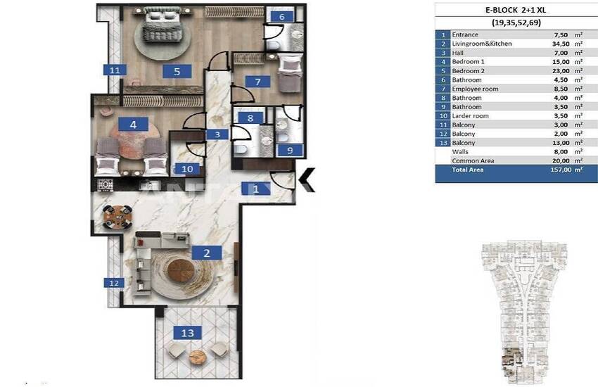Appartements Avec Installations À Alanya. 35