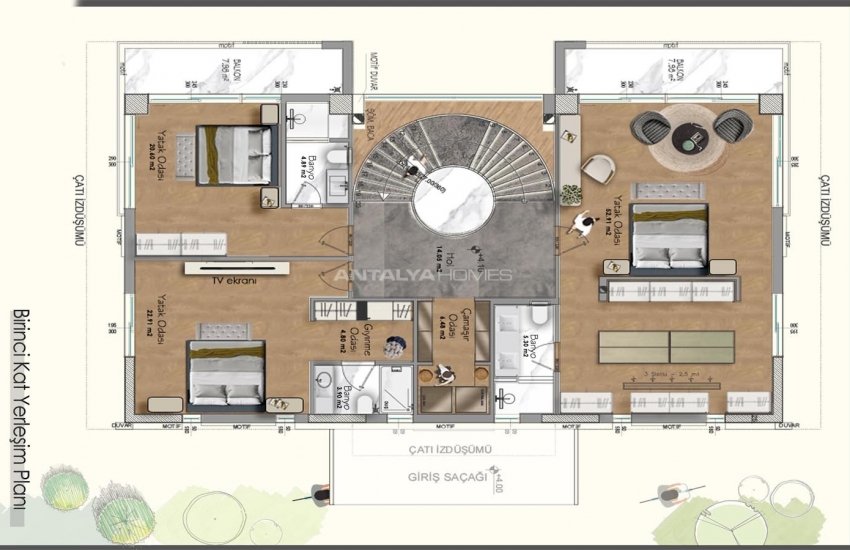 Antalya Villas with Private Gardens and Pools in Dosemealti 39