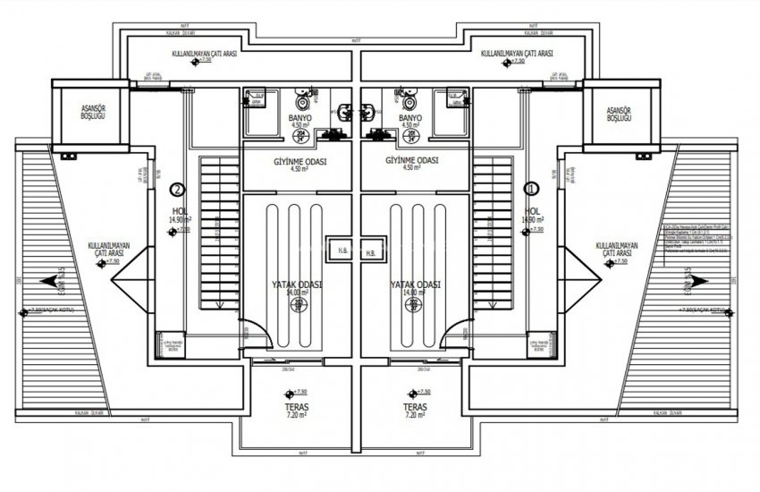 Semi-detached Villas with a Lift and a Pool in Dosemealti 24