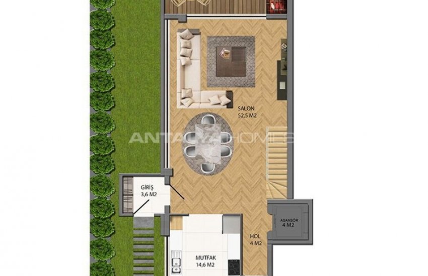 Luxurious Triplex Semi Detached Villa in Konyaalti Antalya 44
