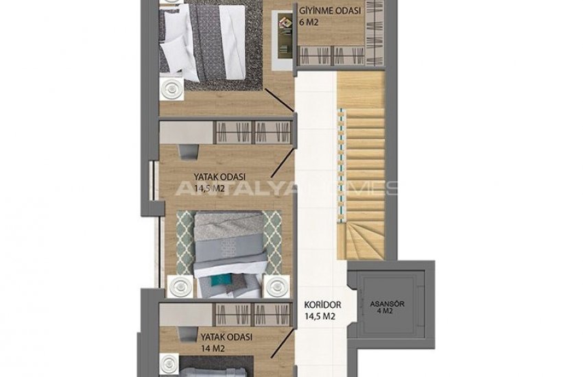 Luxurious Triplex Semi Detached Villa in Konyaalti Antalya 45