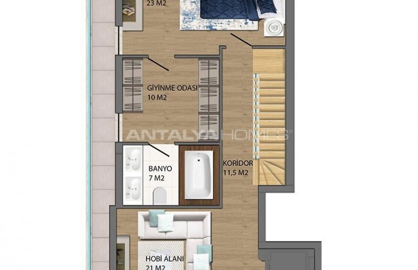 Luxurious Triplex Semi Detached Villa in Konyaalti Antalya 46