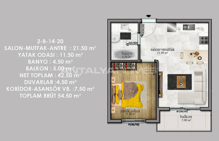 Alanya Payallar’da Sahile Yakın Lüks Projede Modern Daireler 13