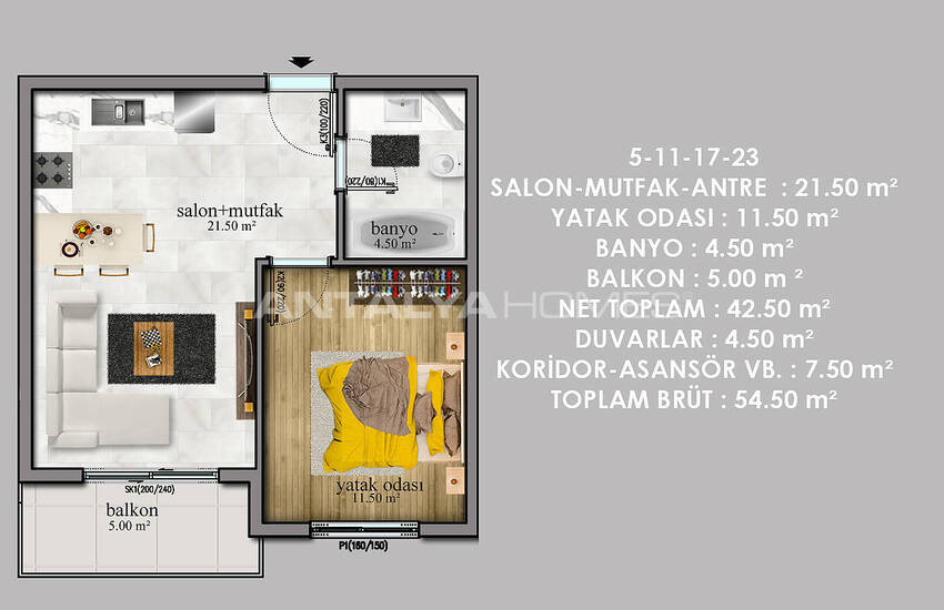 Alanya Payallar’da Sahile Yakın Lüks Projede Modern Daireler 16