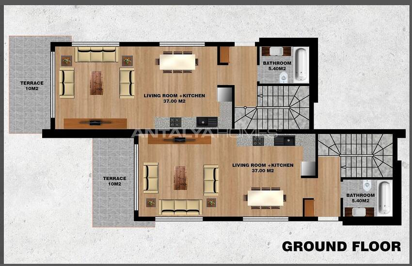 Villas Triplex Avec Piscine Privée Et Jardin À Alanya 32