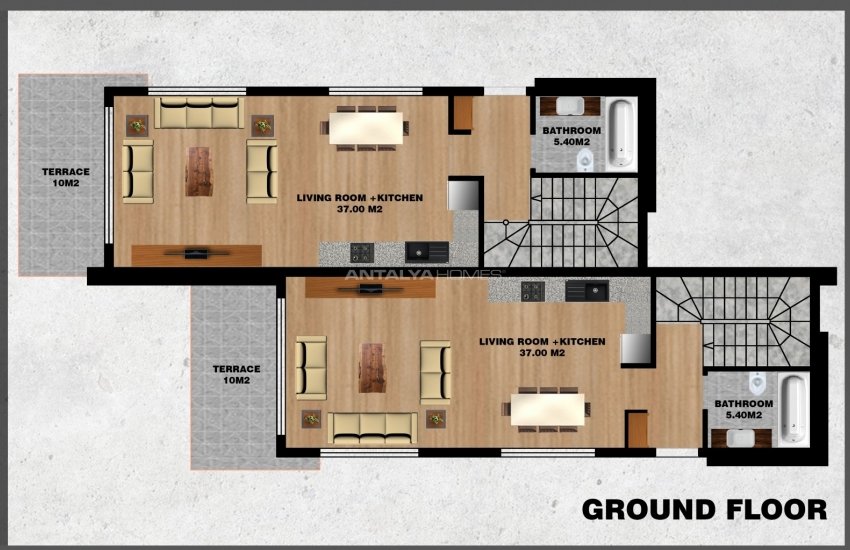 Villas Triplex Avec Piscine Privée Et Jardin À Alanya 33