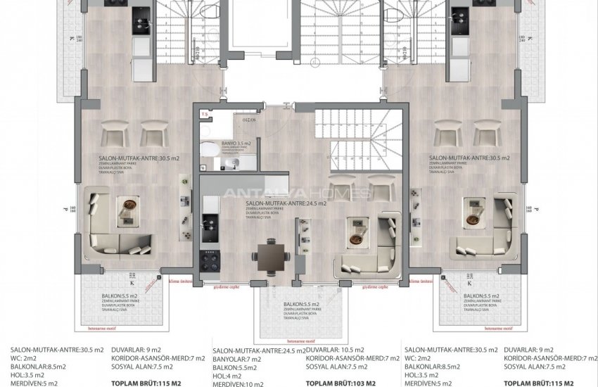 Luxury Real Estate in a New Project in Alanya Avsallar 29