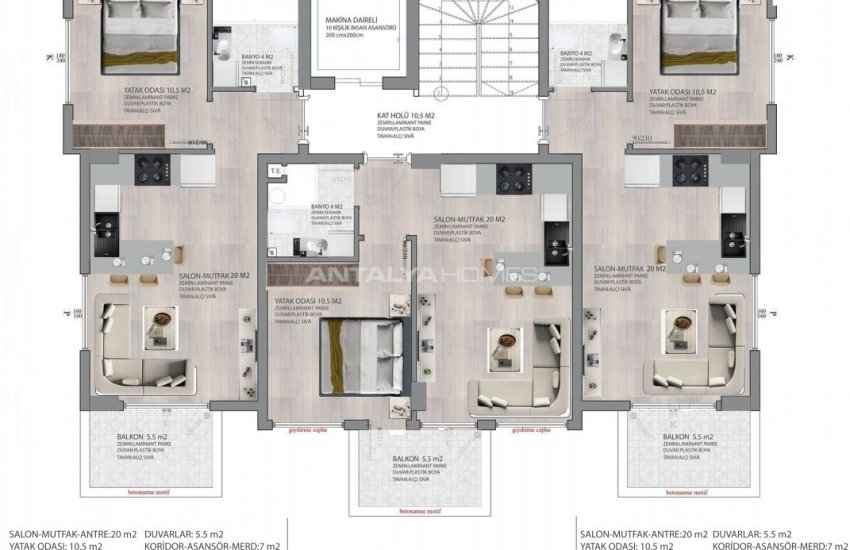 Luxury Real Estate in a New Project in Alanya Avsallar 28