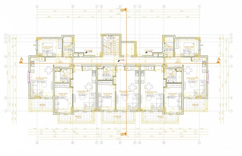 Luxury Flats in a Complex with Neoclassical Design in Alanya 17