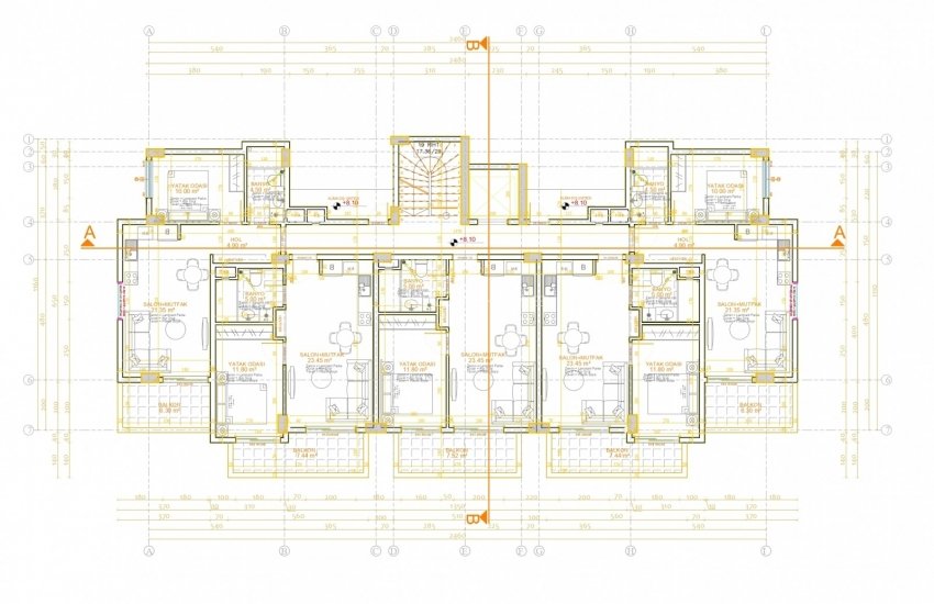 Luxury Flats in a Complex with Neoclassical Design in Alanya 18