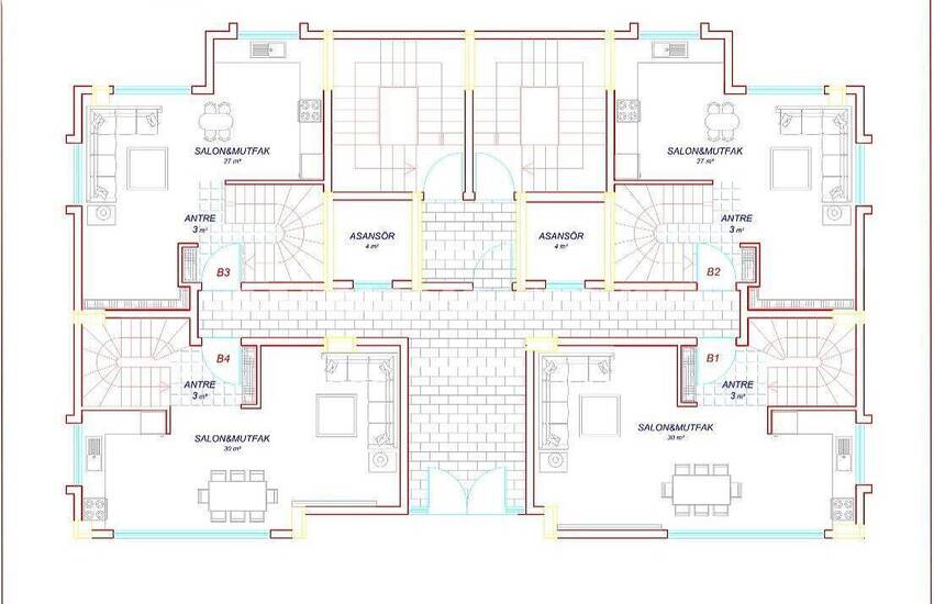 Новые квартиры рядом со всей инфраструктурой в Алании, Сарай 24