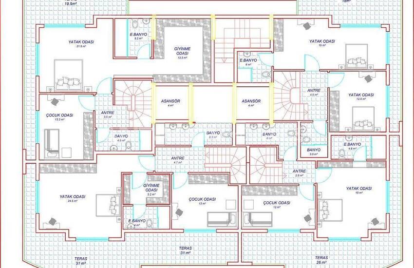 Новые квартиры рядом со всей инфраструктурой в Алании, Сарай 29