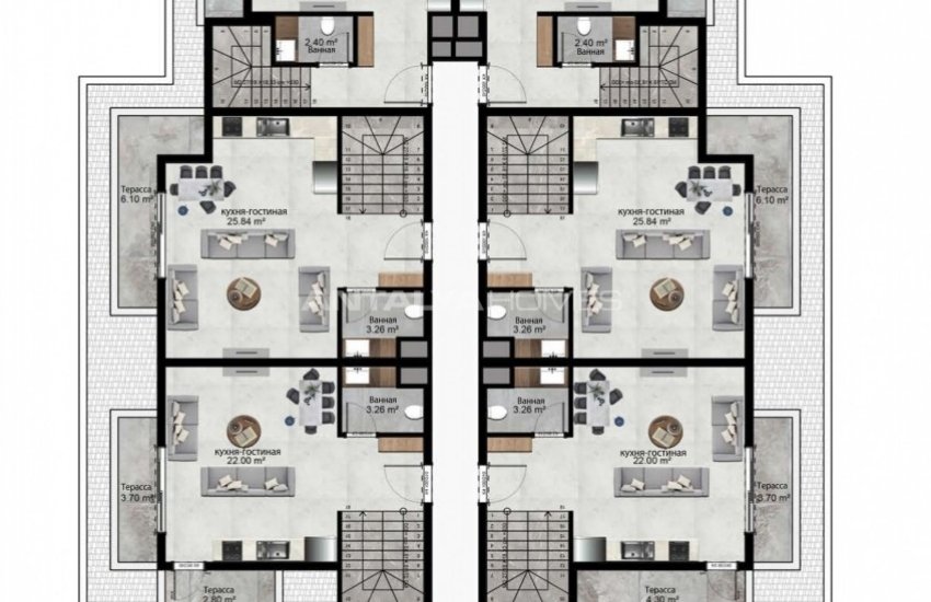 Modernly Designed Apartments Near Dim River in Kestel Alanya 20