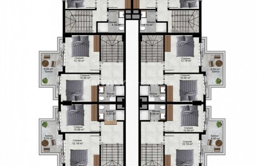 Modernly Designed Apartments Near Dim River in Kestel Alanya 21