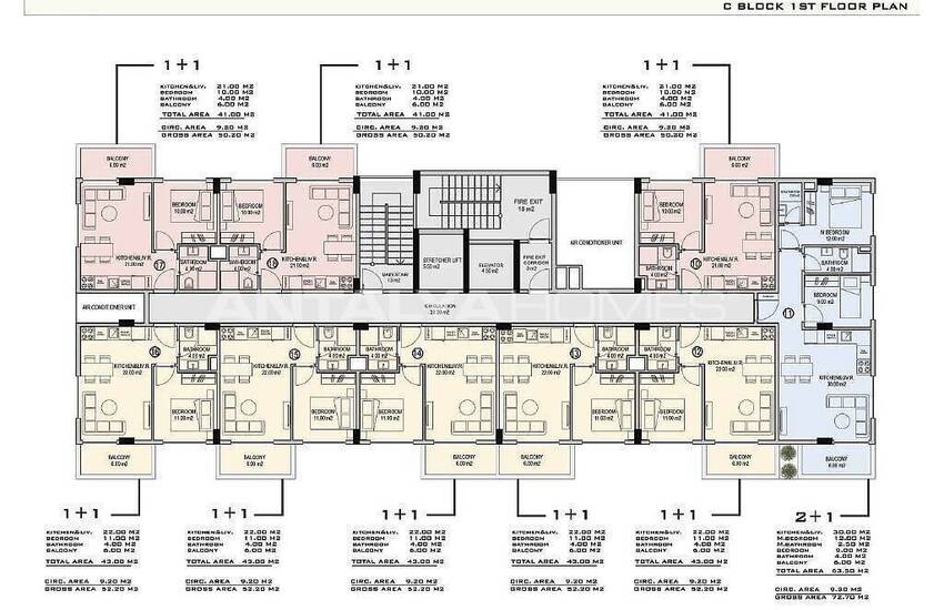 املاک جدید با دید دریا در مجتمعی در آلانیا 39