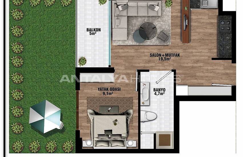 Aksu Altıntaş'ta Satılık Akıllı Ev Sistemli Çağdaş Daireler 23