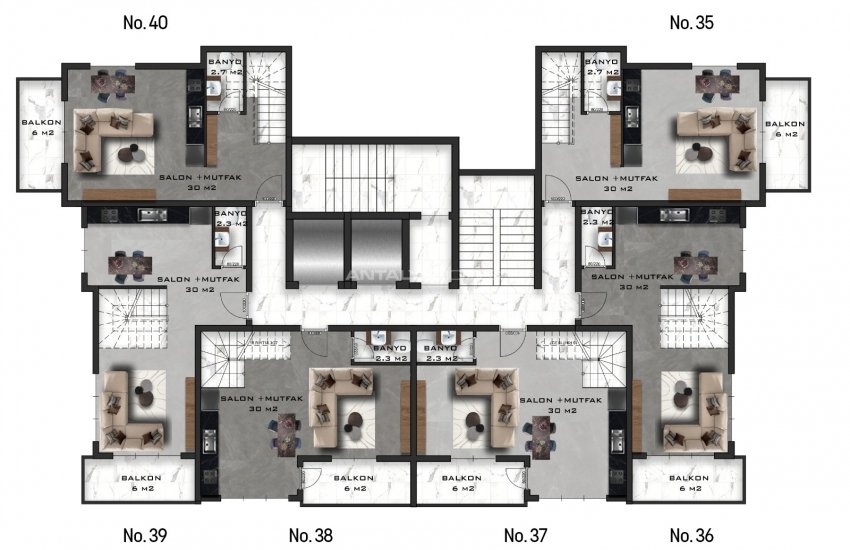 Sea View Properties Near the Beach in Alanya Demirtas 32