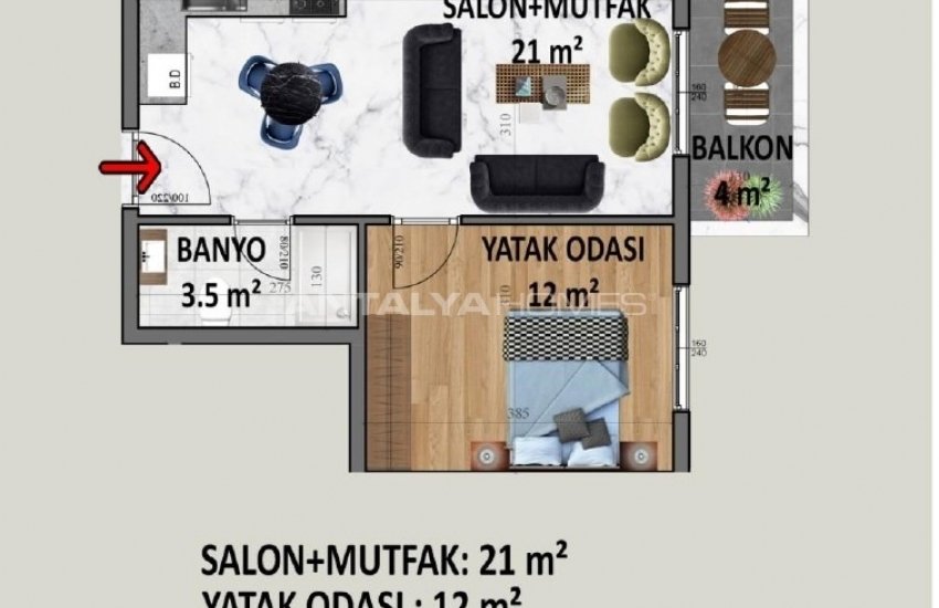 Modern Designed Properties in a Complex in Alanya Antalya 20