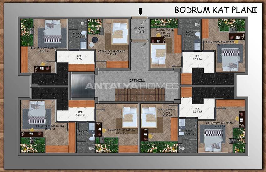 املاک نوساز در یک مجتمع لوکس با استخر در یشیلباهچه، لارا 35