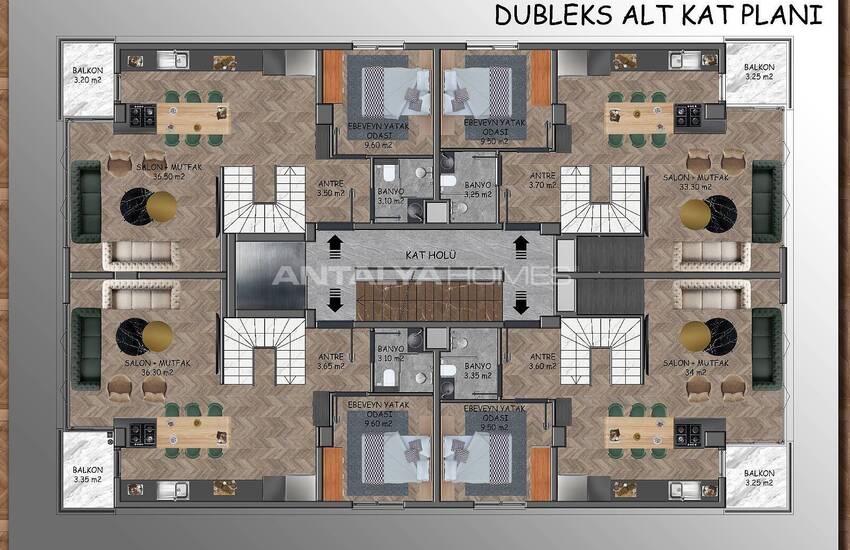املاک نوساز در یک مجتمع لوکس با استخر در یشیلباهچه، لارا 37