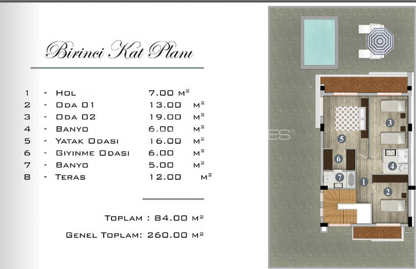 Luxe Houses in a Rich Featured Complex in Dosemealti Antalya 32