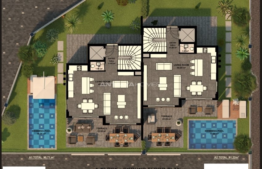Spacious Villas with Amazing Sea and City View in Alanya 25