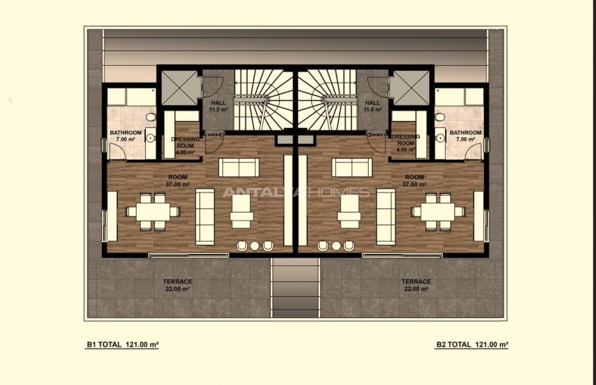 Spacious Villas with Amazing Sea and City View in Alanya 29
