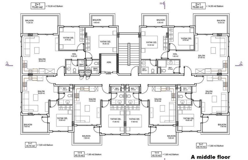 Alanya'da Kapsamlı Sitede Deniz Manzaralı Daireler 30
