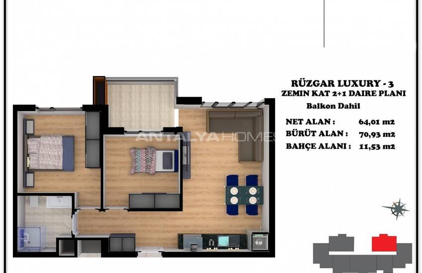 Appartementen Te Koop In Een Complex In Antalya Altintas 14