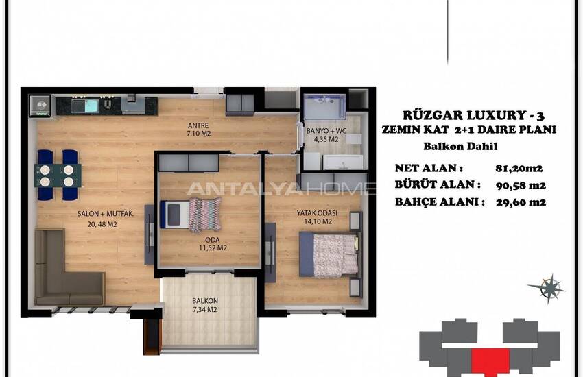 Appartementen Te Koop In Een Complex In Antalya Altintas 16