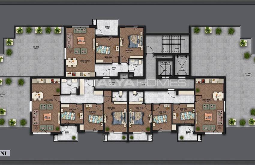 Appartements Dans Un Quartier Résidentiel D'antalya Altintas 25