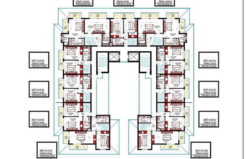 Nieuwbouw Investering Appartementen Te Koop In Alanya Mahmutlar 38