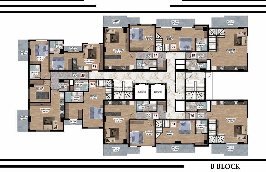 Квартиры в Новом Комплексе в Центре Аланьи 23