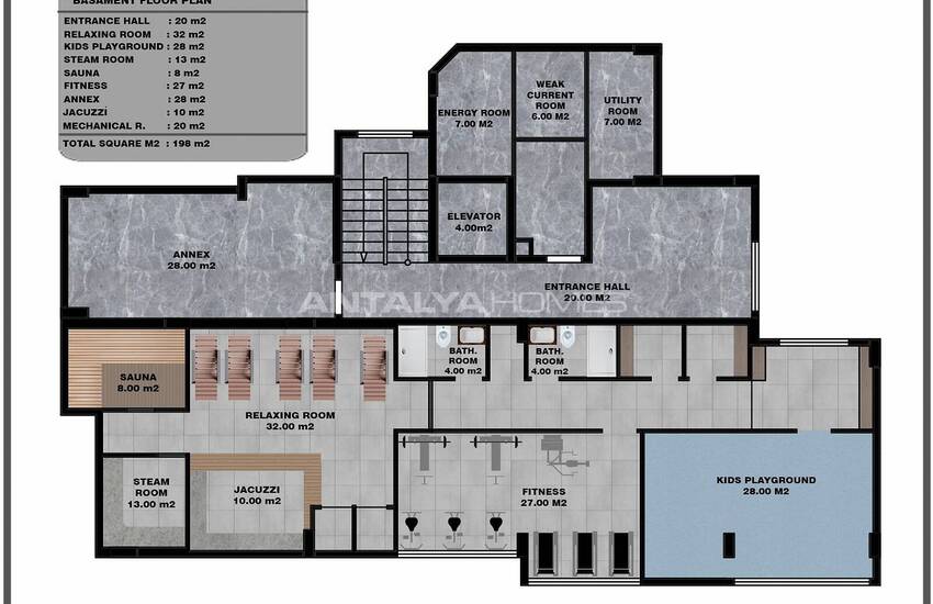 Wohnungen In Stilvollem Zwei-block-komplex In Tosmur Alanya 45