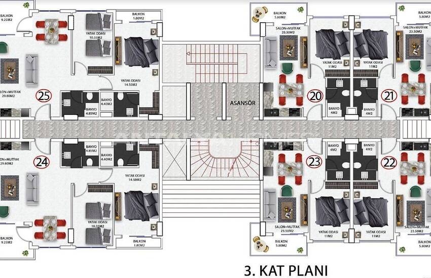 Investment and Luxurious Apartments to Buy in Alanya  6