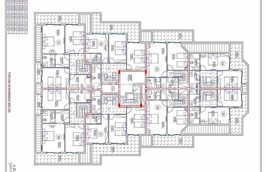 Sea View Flats in a Complex with Swimming Pool in Alanya Oba 31