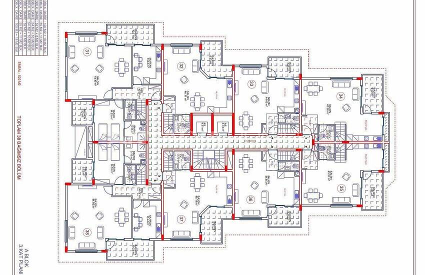 Sea View Flats in a Complex with Swimming Pool in Alanya Oba 30