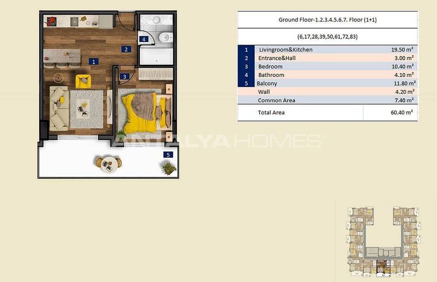 Alanya Tosmur'da Popüler Projede Satılık Şık Daireler 21