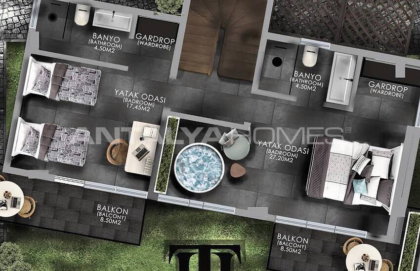 Стильные Отдельные Виллы Рядом с Пляжем в Калкане 34