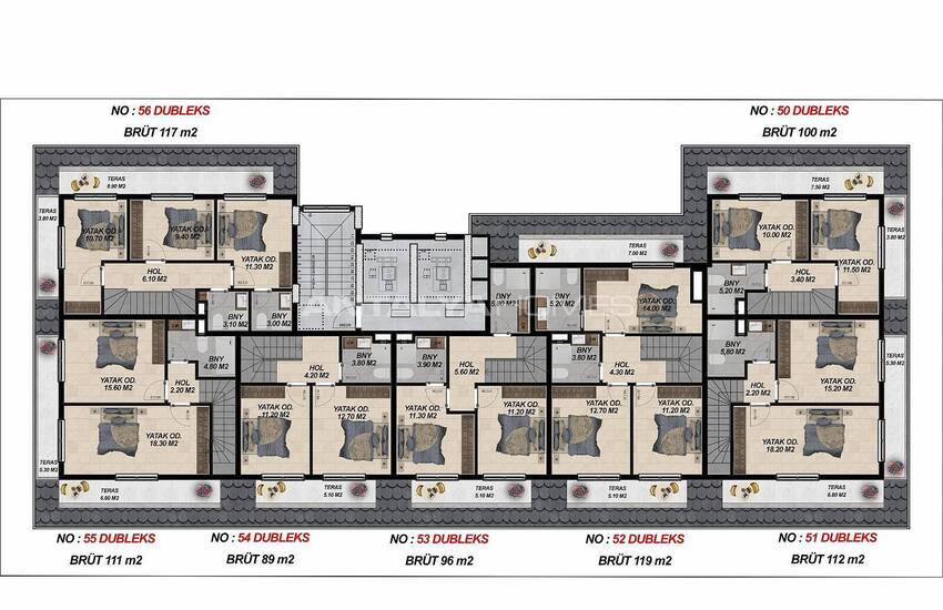 Sea View Flats Close to the Beach in Alanya Mahmutlar 39
