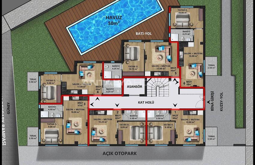 Investeringslägenheter I Ett Komplex I Antalya Güzeloba 22