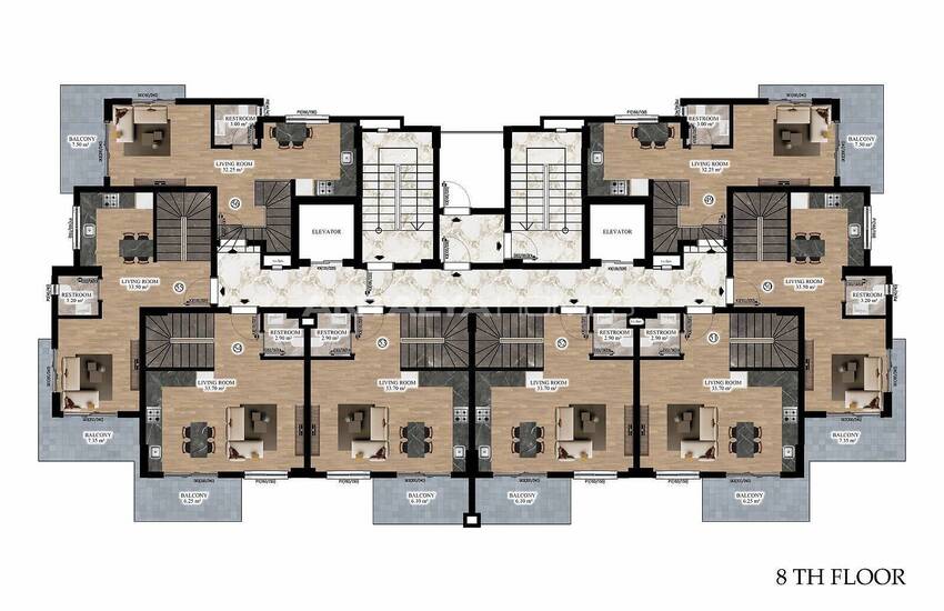 Lyxfastigheter I Ett Komplex Med Pool I Alanya 9