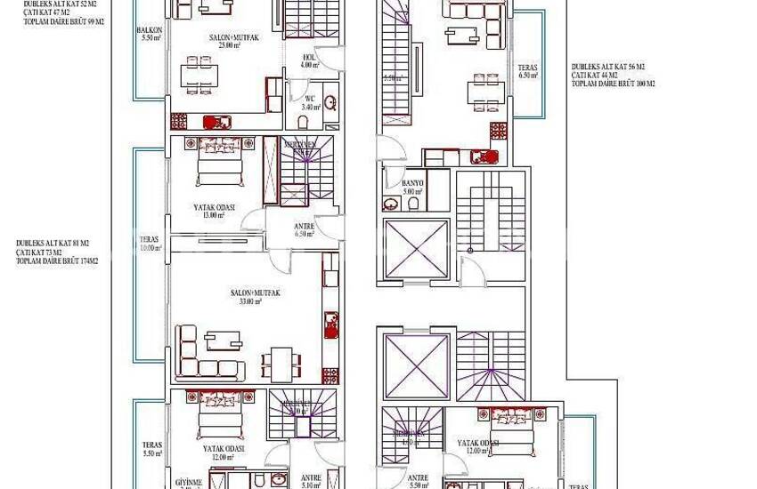 Новые Квартиры в Комплексе с Видом на Море в Аланье 27