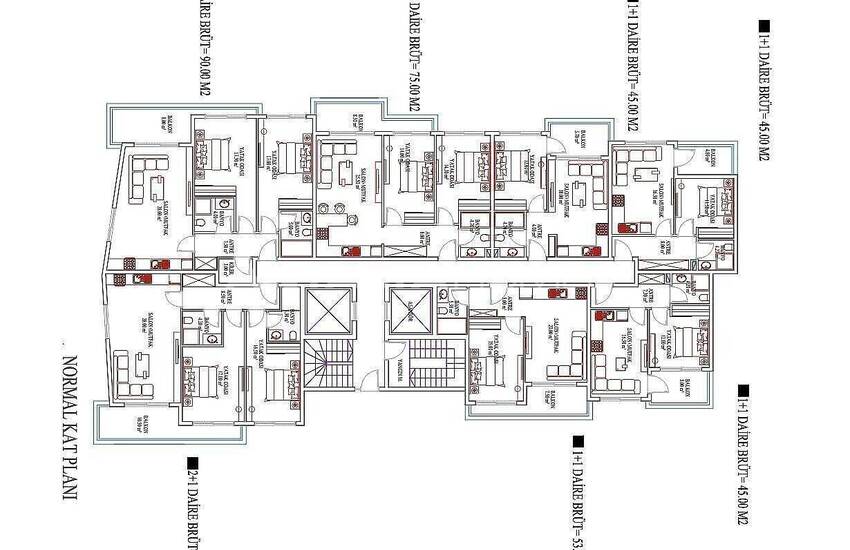 Новые Квартиры в Комплексе с Видом на Море в Аланье 26
