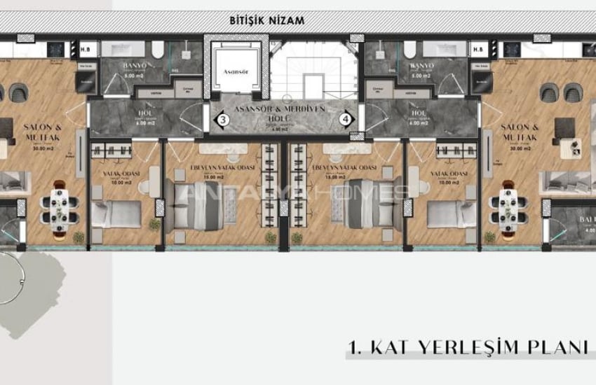 New Build Apartments with Spacious Design in Lara Antalya 24