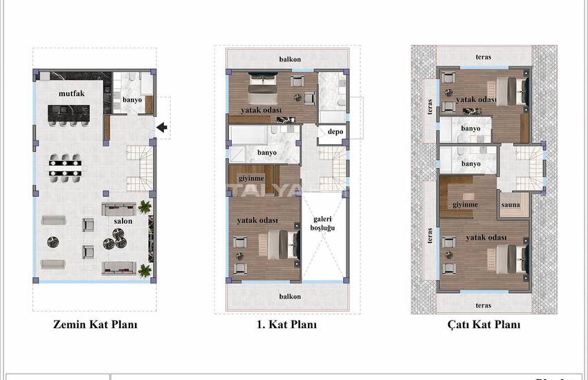 Detached Villas with Private Pool and Garden in Alanya 60