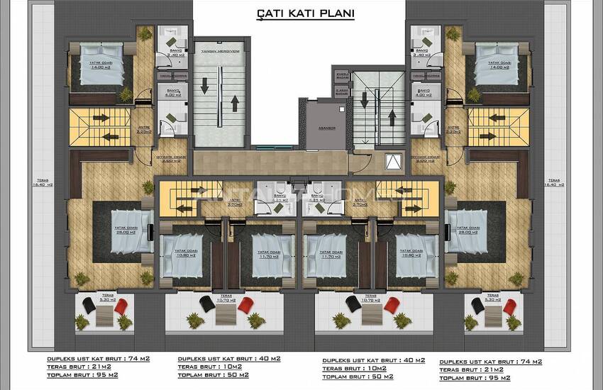 Sea View Apartments in Boutique Project in Kargicak Alanya 12