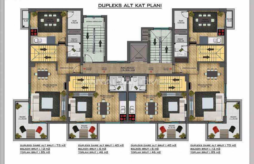 Sea View Apartments in Boutique Project in Kargicak Alanya 11