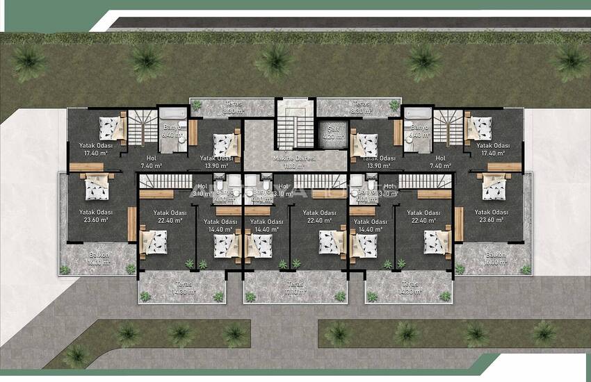 Alanya Apartments in a Luxury Complex with On-site Facilities 24